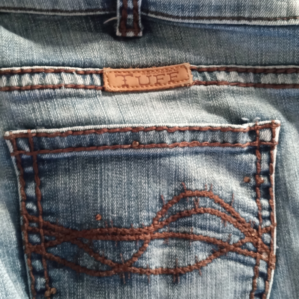 Cowgirl Tuff Brown Stitch 34x35 - Picture 9 of 9